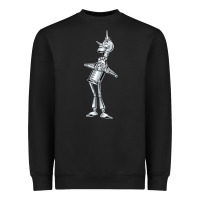 Black vintage wizard of oz tinman Heavyweight Sweatshirt - DesignPulse