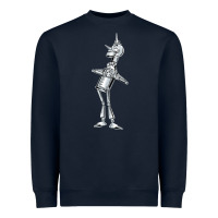 Navy vintage wizard of oz tinman Heavyweight Sweatshirt - DesignPulse