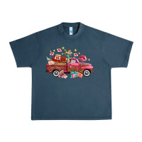 Midnight Navy Western Valentines Day Truck Photography Love Side Urban Heavy Tee - FaDigitalArtStudio