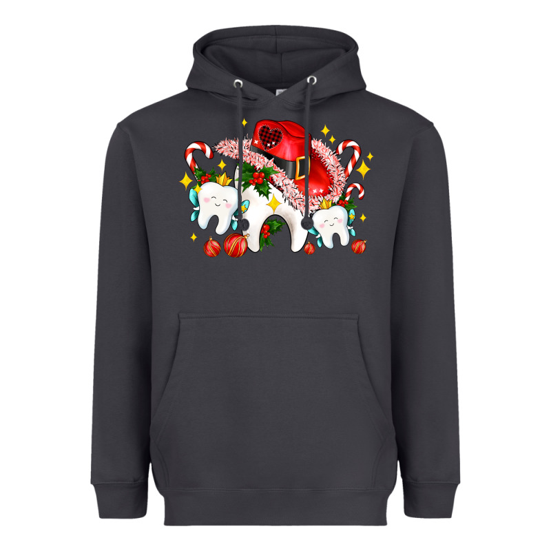 Dental Christmas Teeth And Candies Heavyweight Hoodie by AdoDesignShop | Teevron