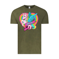 Vintage Olive pride lgbtq unicorn Vintage Tee - OliviaCreatesArt