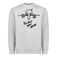 Heather Grey Kilroy was here (on RedBubble) gift Heavyweight Sweatshirt - PixelWave
