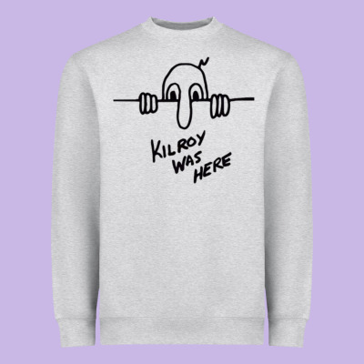 Kilroy Was Here (on Redbubble) Gift Heavyweight Sweatshirt Designed By Pixelwave