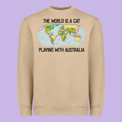 The World Is A Cat Playing With Australia 2020 Shirt Heavyweight Sweatshirt Designed By Pixelwave
