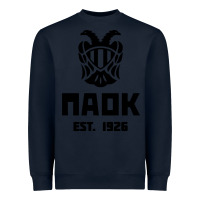 Navy paok merch Heavyweight Sweatshirt - PixelWave
