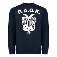 Navy paok merch Heavyweight Sweatshirt - PixelWave
