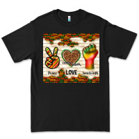 Black peace love juneteenth Premium Tee - TumblerDesignByShophia