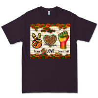 Plum peace love juneteenth Premium Tee - TumblerDesignByShophia