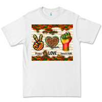 White peace love juneteenth Premium Tee - TumblerDesignByShophia