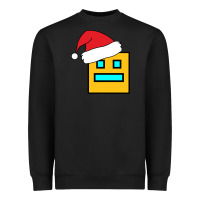 Black Geometry Dash Heavyweight Sweatshirt - PixelWave