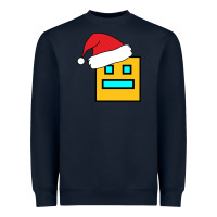 Navy Geometry Dash Heavyweight Sweatshirt - PixelWave