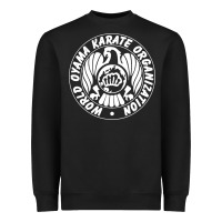 Black World Oyama Karate Organization ( white ) Heavyweight Sweatshirt - PixelWave