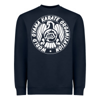 Navy World Oyama Karate Organization ( white ) Heavyweight Sweatshirt - PixelWave