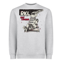 Heather Grey RKL Keep Laughing Essential Heavyweight Sweatshirt - PixelWave