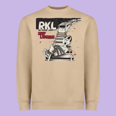 Rkl Keep Laughing Essential Heavyweight Sweatshirt Designed By Pixelwave