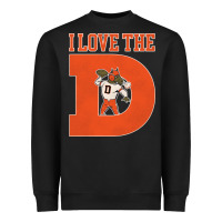 Black i love the d broncos football quote Heavyweight Sweatshirt - PixelWave