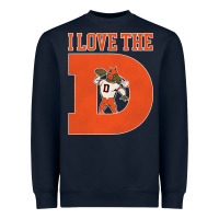 Navy i love the d broncos football quote Heavyweight Sweatshirt - PixelWave