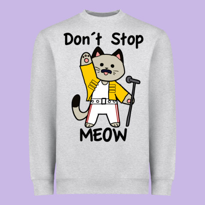 Don´t Stop Meow Heavyweight Sweatshirt Designed By Pixelwave