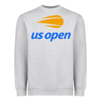 Heather Grey open Tennis tournament Heavyweight Sweatshirt - PixelWave