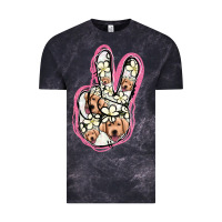 Cloud Black Jack Russel Peace Sign Vintage Tee - Jasminsmagicworld