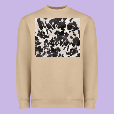 Black And White Cowhide Tumbler Heavyweight Sweatshirt Designed By Barkaloodesign