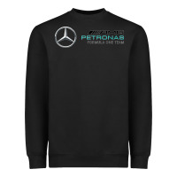 Black mercedis f1 Heavyweight Sweatshirt - PixelWave