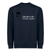 Navy studio vader   star Heavyweight Sweatshirt - PixelWave