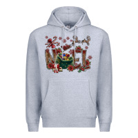 Heather Grey noel Premium Hoodie - CowhideDigitalArt