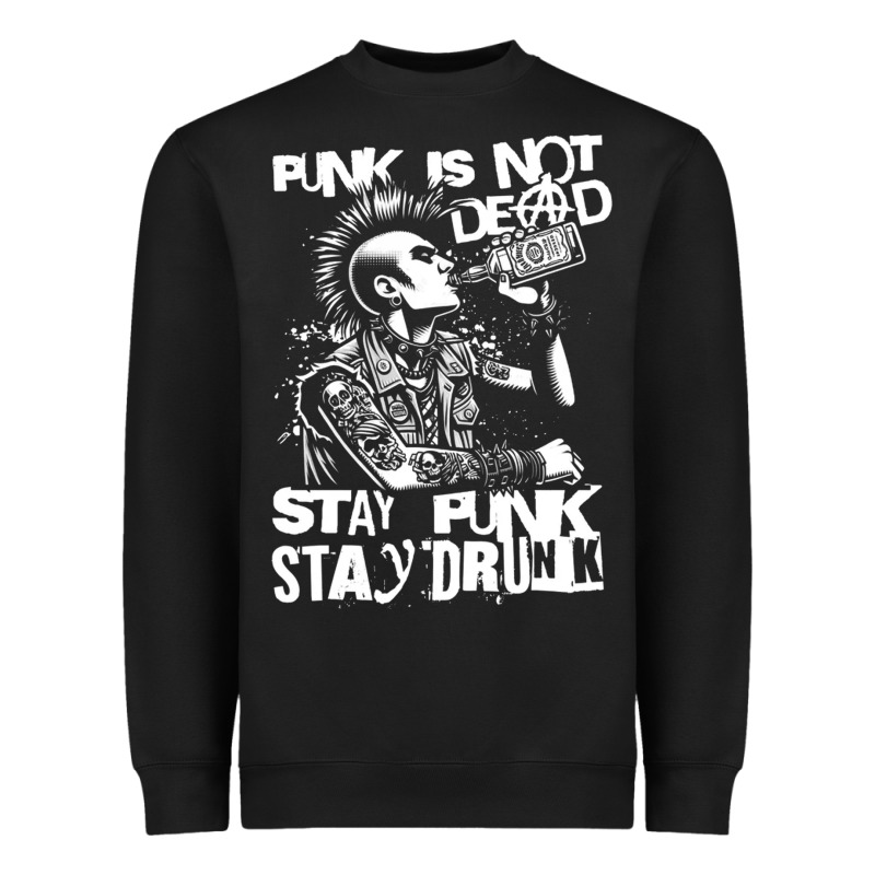 Stay Punk Stay Drunk Heavyweight Sweatshirt by PixelWave | Teevron