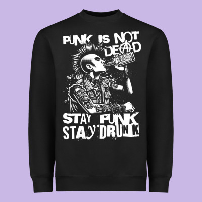 Stay Punk Stay Drunk Heavyweight Sweatshirt Designed By Pixelwave