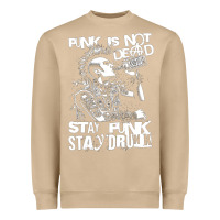 Mushroom Stay Punk Stay Drunk Heavyweight Sweatshirt - PixelWave