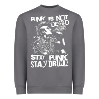 Storm Stay Punk Stay Drunk Heavyweight Sweatshirt - PixelWave