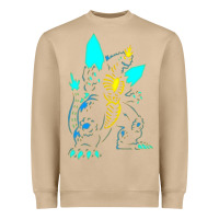 Mushroom Spacegodzilla Heavyweight Sweatshirt - PixelWave