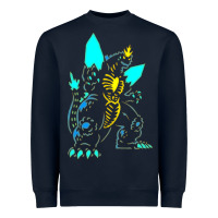 Navy Spacegodzilla Heavyweight Sweatshirt - PixelWave
