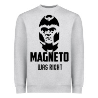 Heather Grey magneto was right Heavyweight Sweatshirt - PixelWave