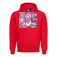 Red hope breast cancer Zipper Hoodie - AdoDesignShop