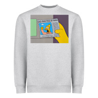 Heather Grey The Simpsons Old Man Yells At Cloud Newspaper V1 Heavyweight Sweatshirt - PixelWave
