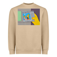 Mushroom The Simpsons Old Man Yells At Cloud Newspaper V1 Heavyweight Sweatshirt - PixelWave
