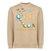 Mushroom 66th birthday 66 years of being awesome 66 years old woman Heavyweight Sweatshirt - PixelWave