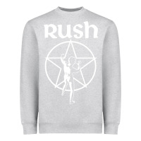 Heather Grey Rush Explosion Heavyweight Sweatshirt - PixelWave