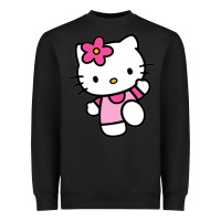 Black kitty Heavyweight Sweatshirt - PixelWave