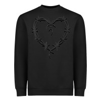 Black bichota heart for women,cute music t shirt Heavyweight Sweatshirt - PixelWave