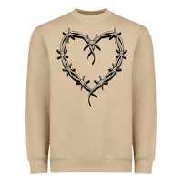 Mushroom bichota heart for women,cute music t shirt Heavyweight Sweatshirt - PixelWave