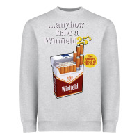 Heather Grey Anyhow Have A Winfield 25s Classic Heavyweight Sweatshirt - PixelWave
