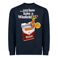 Navy Anyhow Have A Winfield 25s Classic Heavyweight Sweatshirt - PixelWave