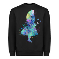 Watercolor Splatter Alice In Wonderland T Shirt Design Heavyweight Sweatshirt | Teevron
