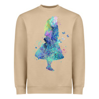 Mushroom watercolor splatter alice in wonderland t shirt design Heavyweight Sweatshirt - PixelWave