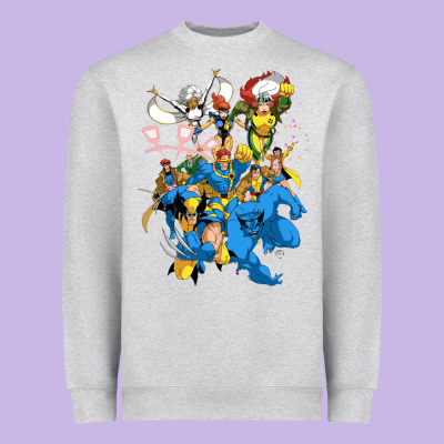 Group Pic X Men Heavyweight Sweatshirt Designed By Pixelwave