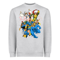 Heather Grey group pic x men Heavyweight Sweatshirt - PixelWave