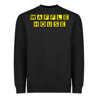 Black waffle hause Heavyweight Sweatshirt - PixelWave